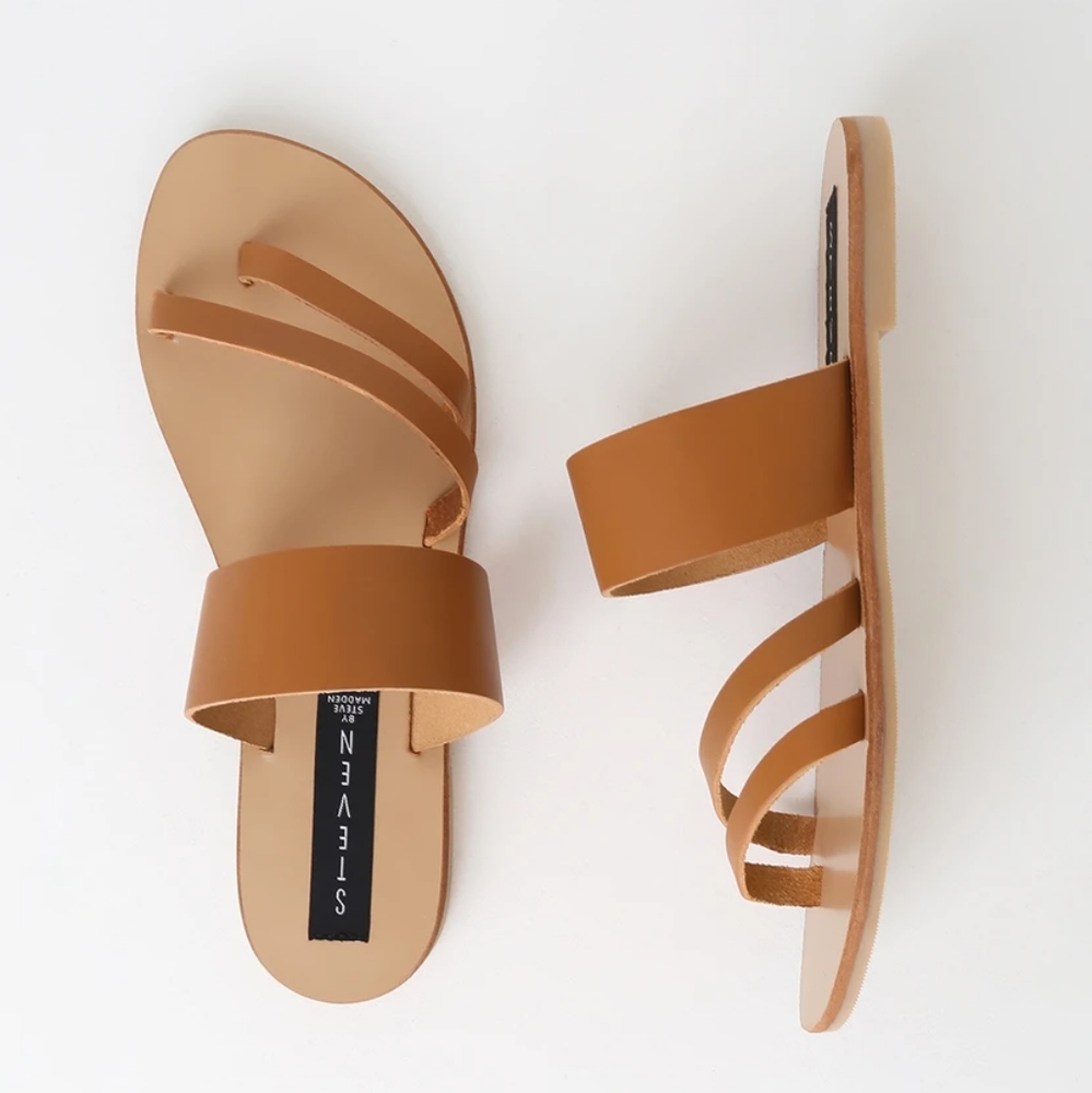 Steve madden Geena Cognac leather sandals - Picture 2 of 6